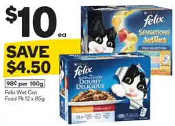 Woolworths Felix Wet Cat Food Pk 12 x 85g offer