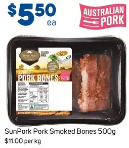 Foodland SunPork Pork Smoked Bones 500g offer