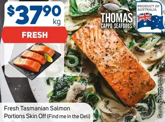 Foodland Fresh Tasmanian Salmon Portions Skin Off offer