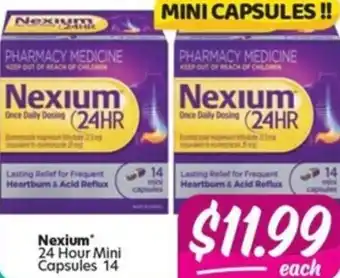 Your Discount Chemist Nexium 24HR Mini 14 Capsules offer