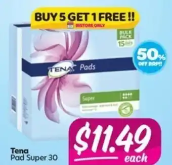 Your Discount Chemist Tena Pad Super 30s offer