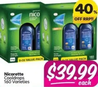 Your Discount Chemist Nicorette Cooldrops 160s offer