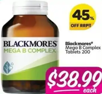 Your Discount Chemist Blackmores Mega B Complex 200 Tablets offer
