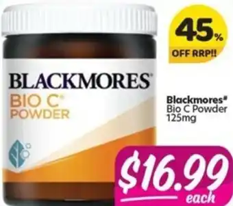 Your Discount Chemist Blackmores Bio C Powder 125mg offer