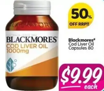 Your Discount Chemist Blackmores Cod Liver Oil 1000mg 80 Capsules offer