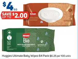 Foodland Huggies Ultimate Baby Wipes 64 Pack offer