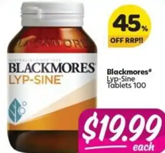 Your Discount Chemist Blackmores Lyp-Sine 100 Tablets offer