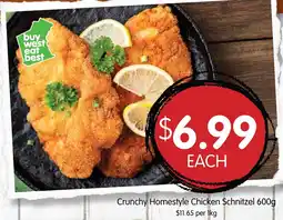 Spudshed Crunchy Homestyle Chicken Schnitzel 600g offer
