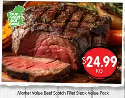Spudshed Market Value Beef Scotch Fillet Steak Value Pack offer