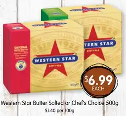 Spudshed Western Star Butter Salted or Chef's Choice 500g offer