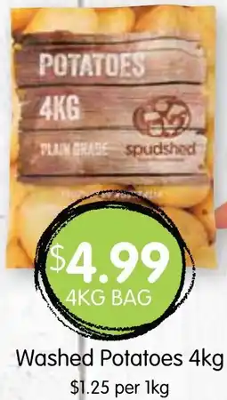 Spudshed Washed Potatoes 4kg offer