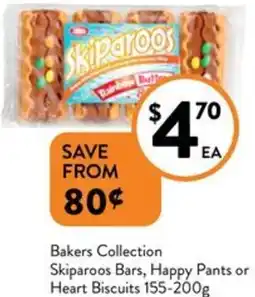 Foodworks Skiparoos Bars, Happy Pants or Heart Biscuits 155-200g offer