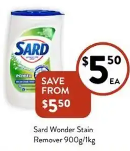 Foodworks Sard Wonder Stain Remover 900g/1kg offer
