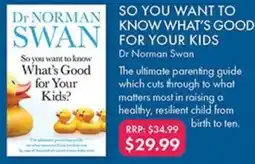 So you want to know What's Good for Your Kids? Dr Norman Swan
