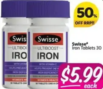 Your Discount Chemist Swisse Iron 30 Tablets offer