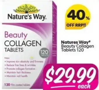 Your Discount Chemist Nature's Way Beauty Collagen 120 Tablets offer