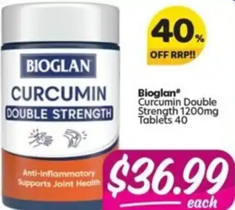 Your Discount Chemist Bioglan Curcumin Double Strength 1200mg 40 Tablets offer
