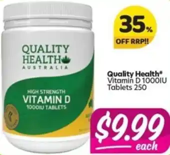 Quality Health Vitamin D 1000IU Tablets