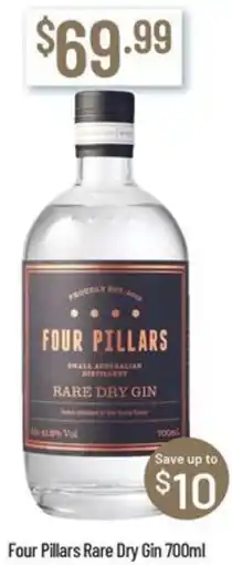 Chambers Cellars Four Pillars Rare Dry Gin 700ml offer