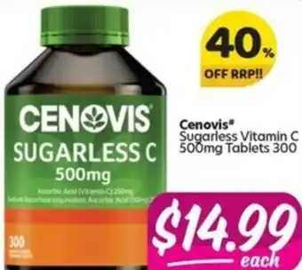 Cenovis Sugarless C 500mg 300 Tablets