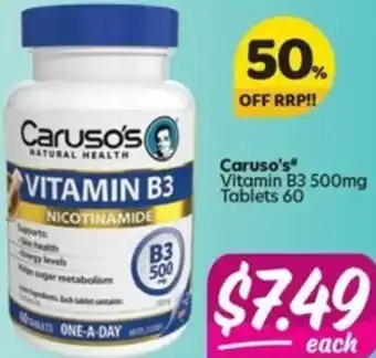 Your Discount Chemist Caruso's Vitamin B3 500mg offer