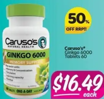 Your Discount Chemist Caruso's Ginkgo 6000 offer