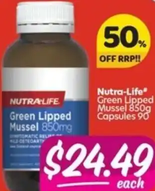Your Discount Chemist Nutra-Life Green Lipped Mussel 850g offer