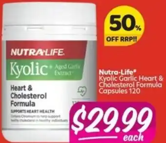 Nutra-Life Kyolic Garlic Heart & Cholesterol Formula Capsules 120
