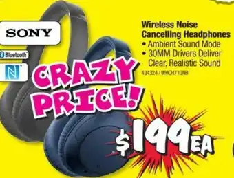 JB Hi-Fi Sony Wireless Noise Cancelling Headphones offer