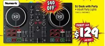 JB Hi-Fi Numark DJ Deck with Party offer
