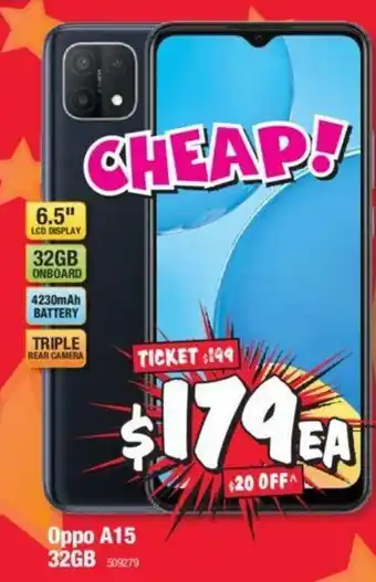 JB Hi-Fi Oppo A15 32GB offer