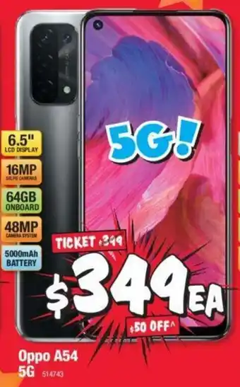 JB Hi-Fi Oppo A54 5G offer