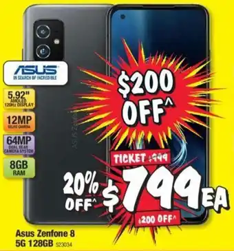 JB Hi-Fi Asus Zenfone 8 5G 128GB offer