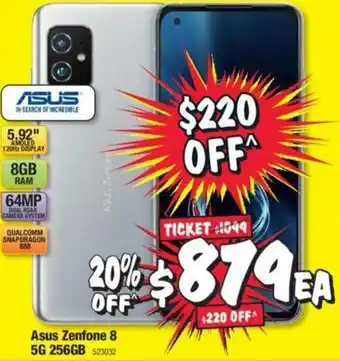 JB Hi-Fi Asus Zenfone 8 5G 256GB offer