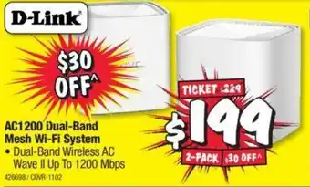 JB Hi-Fi D-Link AC1200 Dual-Band Mesh Wi-Fi System offer