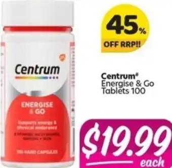 Your Discount Chemist Centrum Energise & Go Tablet 100 offer