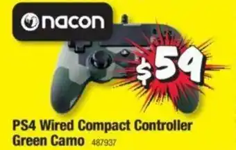 JB Hi-Fi Nacon PS4 Wired Compact Controller Green Camo offer