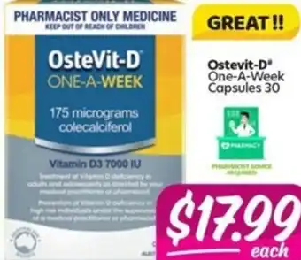 Your Discount Chemist Ostevit-D One-A-Week offer
