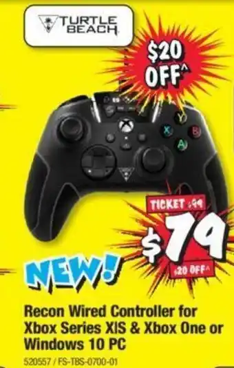 JB Hi-Fi Turtle Beach Recon Wired Controller dor Xbox Series XIS & Xbox or Windows 10 PC offer