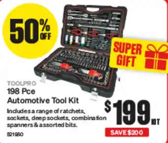 SuperCheap Auto TOOLPRO 198 Pce Automotive Tool Kit offer