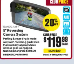 SuperCheap Auto 5" Reversing Camera System offer