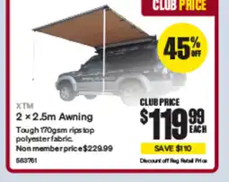 SuperCheap Auto 2 x 2.5m Awning offer