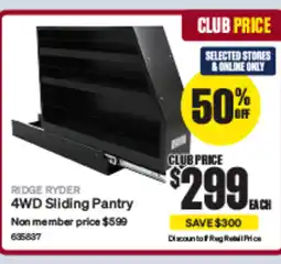 SuperCheap Auto RIDGE RYDER 4WD Sliding Pantry offer