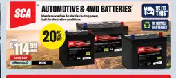 SuperCheap Auto AUTOMOTIVE & 4WD BATTERIES* offer