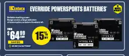SuperCheap Auto Century EVERRIDE POWERSPORTS BATTERIES* offer