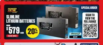 SuperCheap Auto SLIMLINE LITHIUM BATTERIES offer