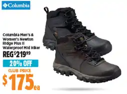 Anaconda Columbia Men's & Women's Newton Ridge Plus II Waterproof Mid Hiker offer