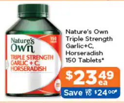 Good Price Pharmacy Nature's Own Triple Strength Garlic+C, Horseradish offer