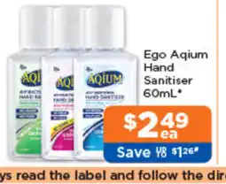 Good Price Pharmacy Ego Aqium Hand Sanitiser offer