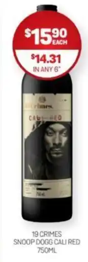 19 CRIMES SNOOP DOGG CALI RED 750ML